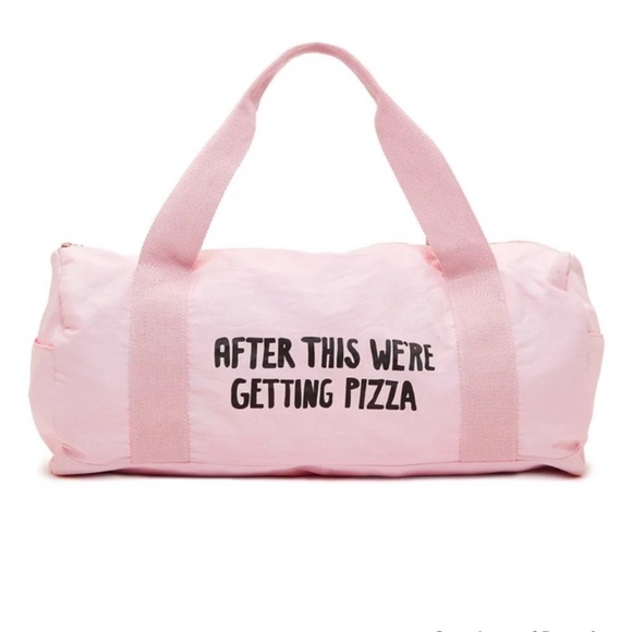 “After This We’re Getting Pizza” Duffle Bag – NWT, Fun & Quirky - Picture 1 of 4